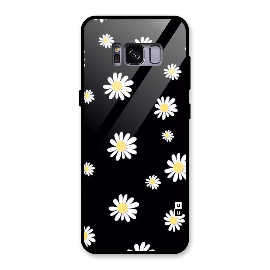 Simple Sunflowers Pattern Glass Back Case for Galaxy S8