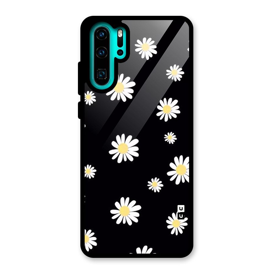 Simple Sunflowers Pattern Glass Back Case for Huawei P30 Pro