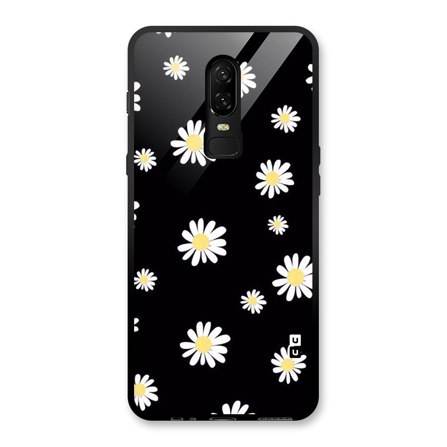 Simple Sunflowers Pattern Glass Back Case for OnePlus 6