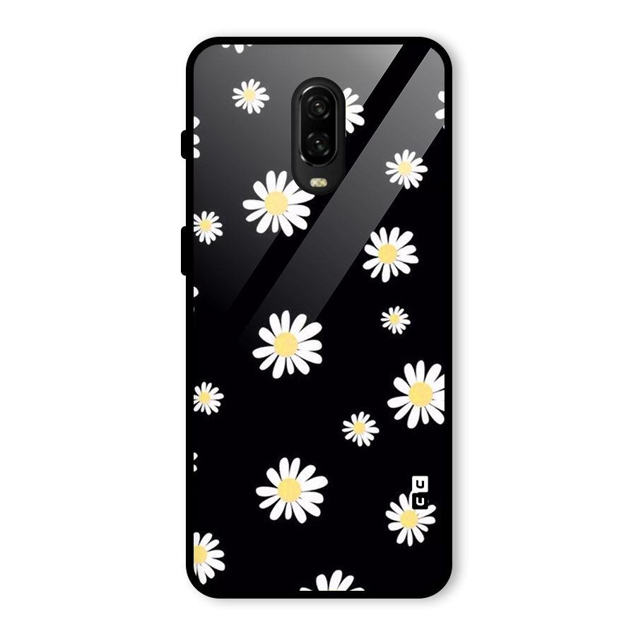 Simple Sunflowers Pattern Glass Back Case for OnePlus 6T