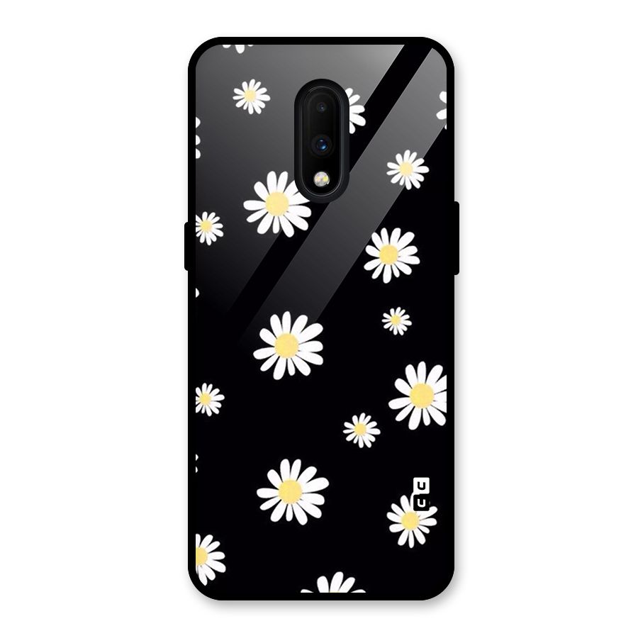 Simple Sunflowers Pattern Glass Back Case for OnePlus 7