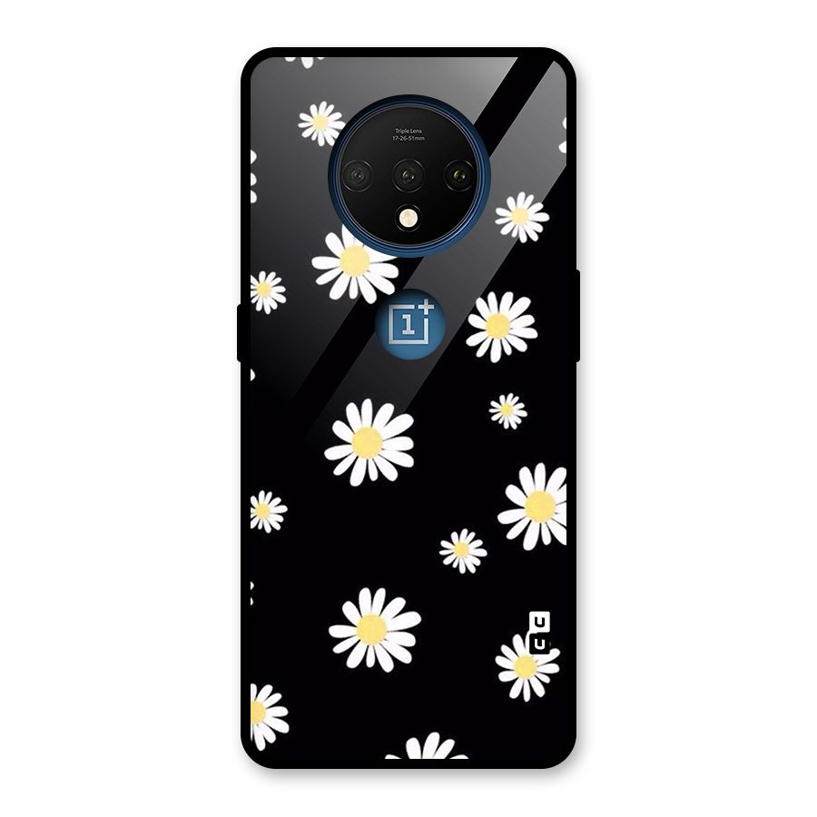 Simple Sunflowers Pattern Glass Back Case for OnePlus 7T