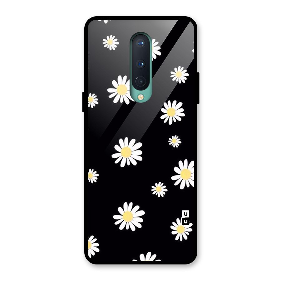 Simple Sunflowers Pattern Glass Back Case for OnePlus 8