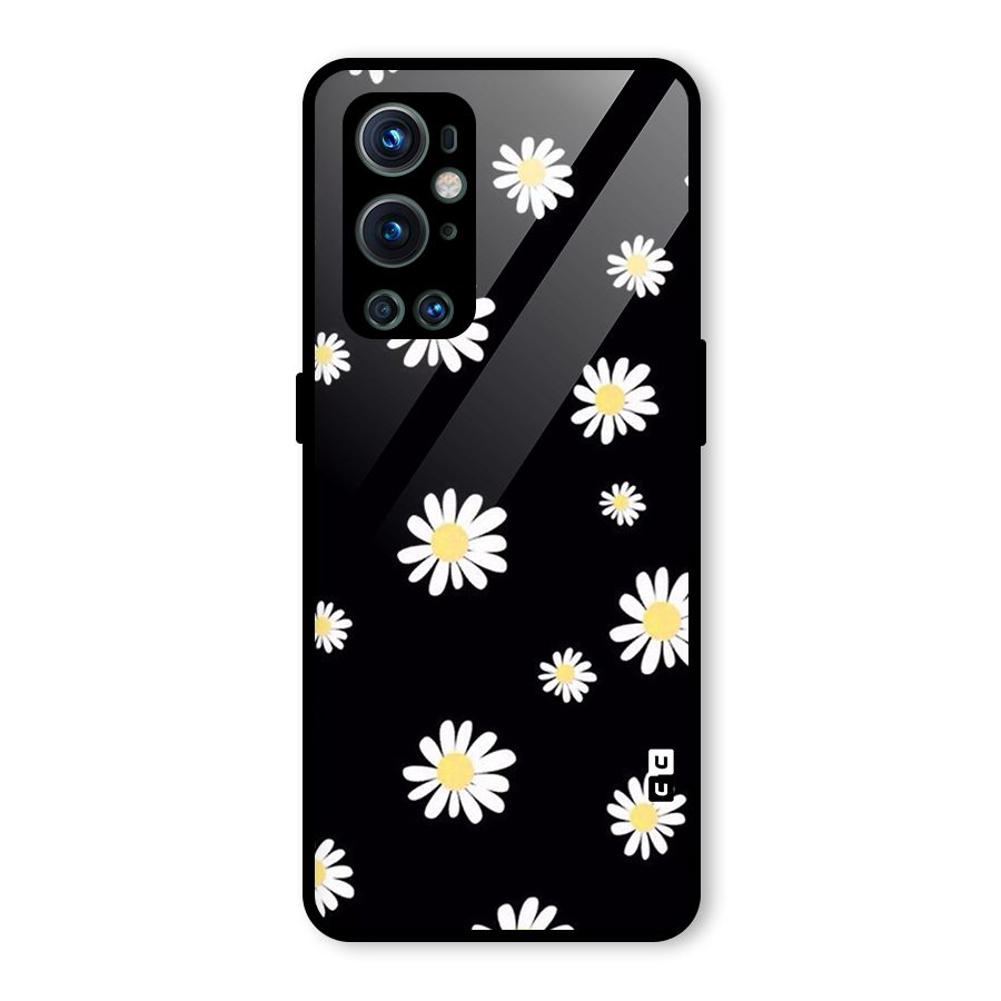 Simple Sunflowers Pattern Glass Back Case for OnePlus 9 Pro