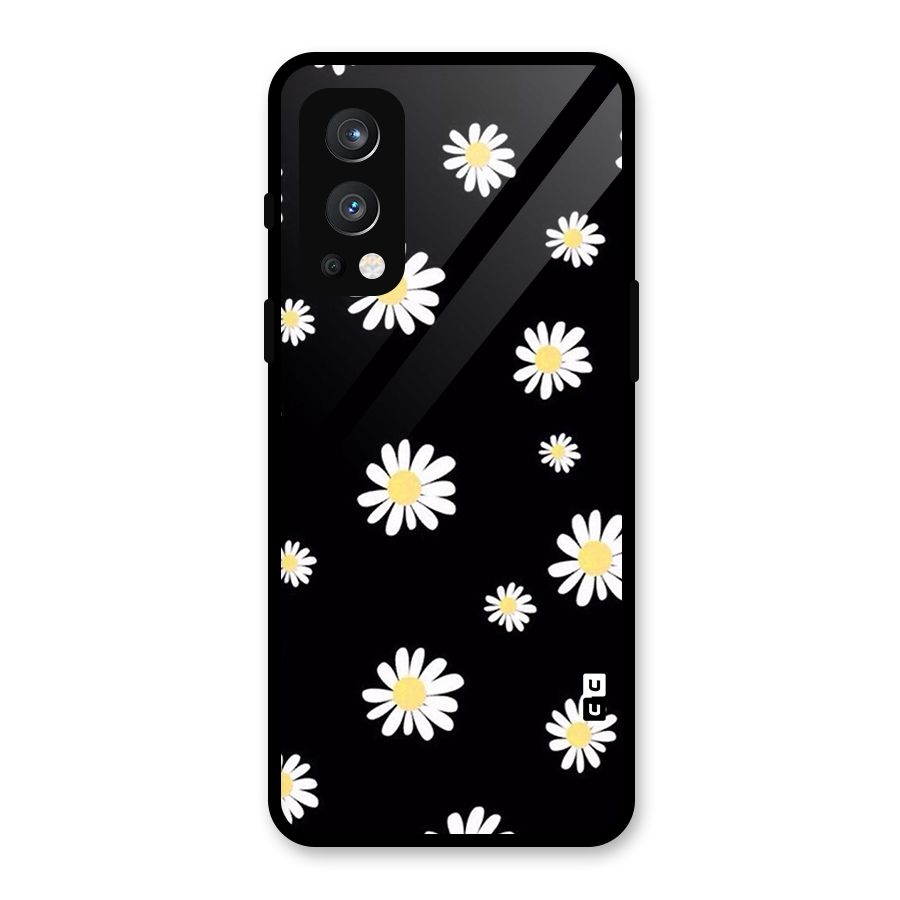 Simple Sunflowers Pattern Glass Back Case for OnePlus Nord 2 5G