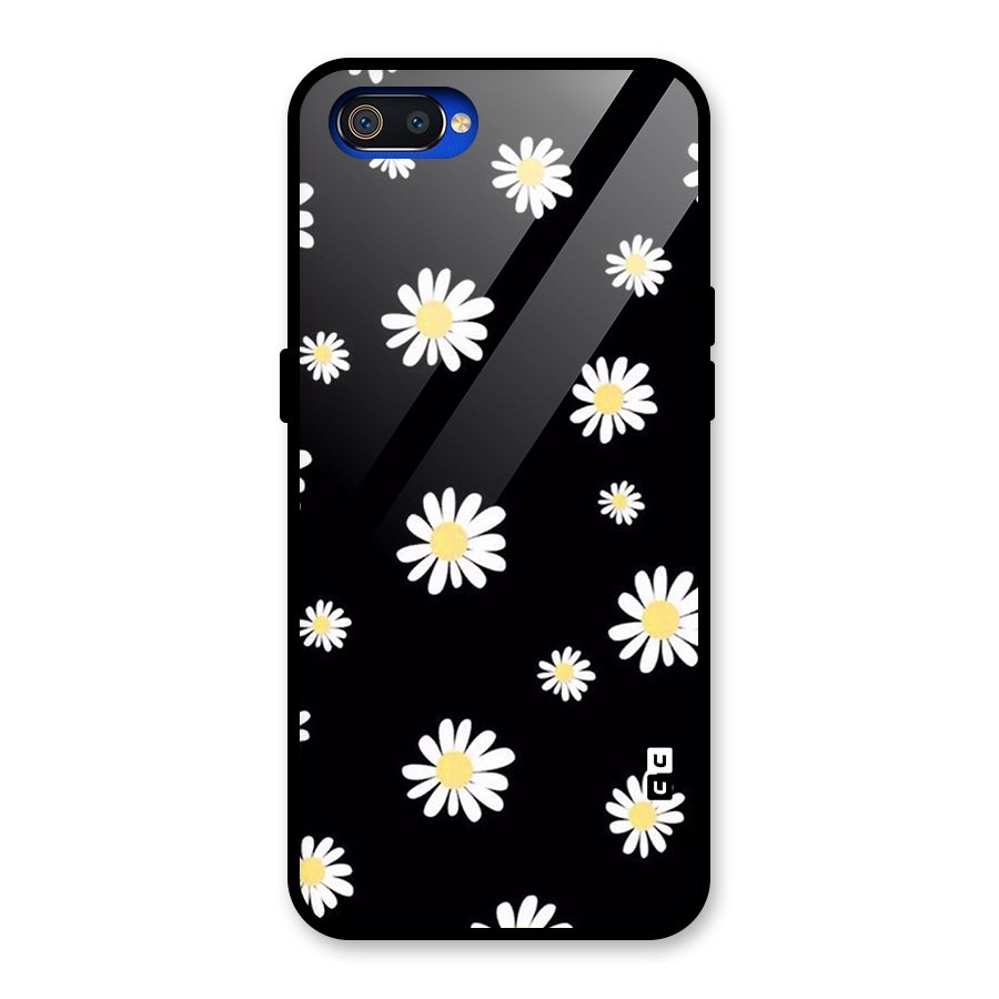 Simple Sunflowers Pattern Glass Back Case for Realme C2