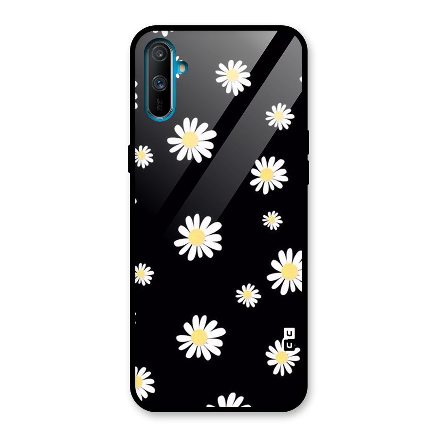Simple Sunflowers Pattern Glass Back Case for Realme C3
