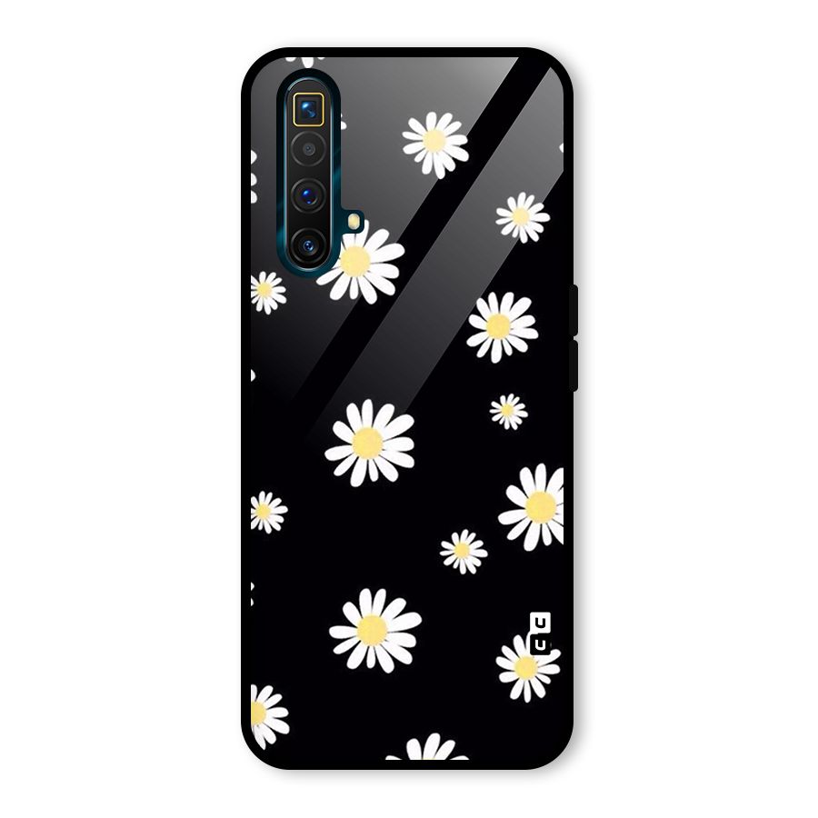 Simple Sunflowers Pattern Glass Back Case for Realme X3