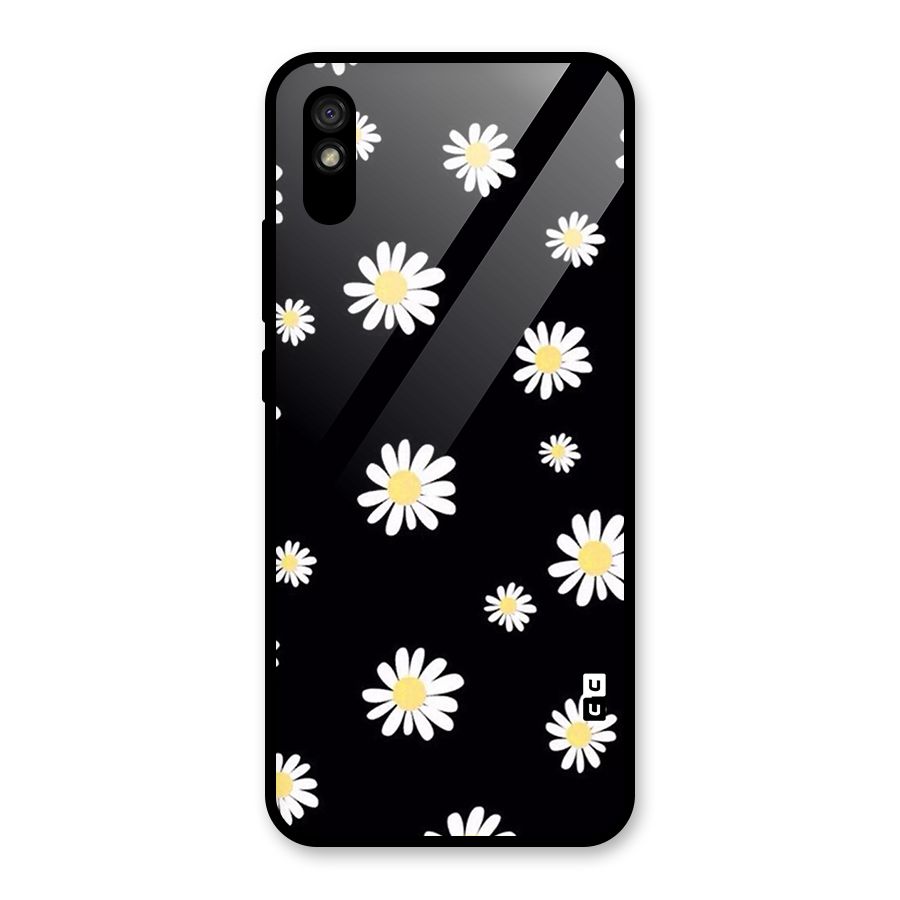 Simple Sunflowers Pattern Glass Back Case for Redmi 9i