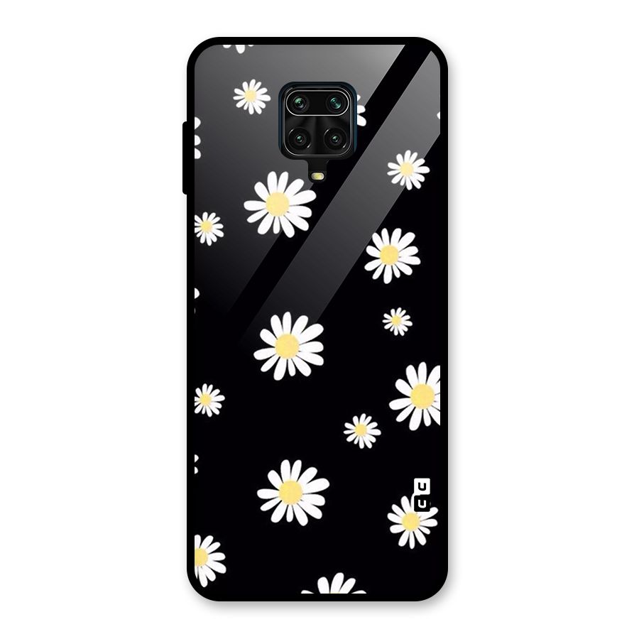 Simple Sunflowers Pattern Glass Back Case for Redmi Note 10 Lite