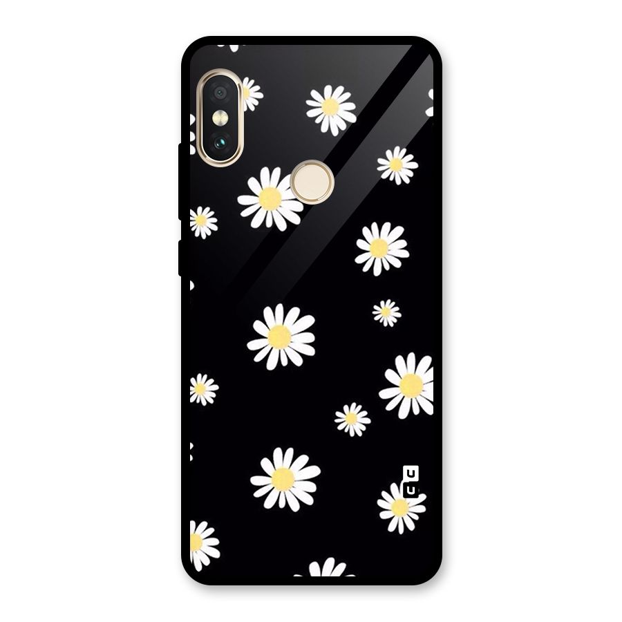 Simple Sunflowers Pattern Glass Back Case for Redmi Note 5 Pro