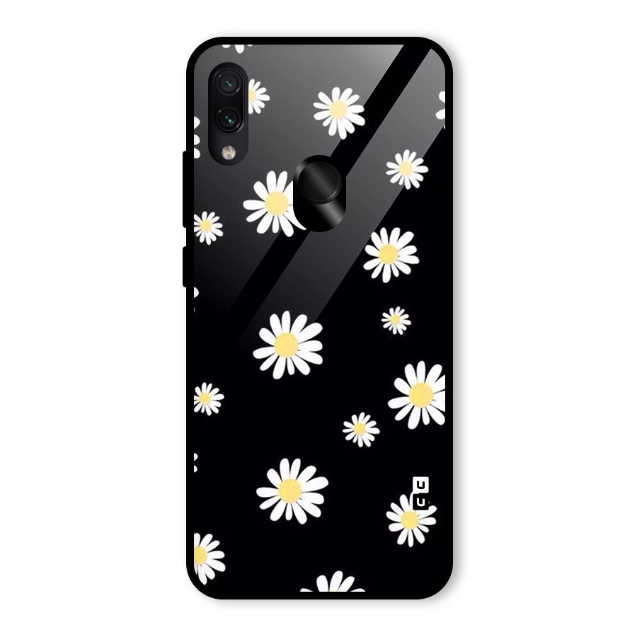 Simple Sunflowers Pattern Glass Back Case for Redmi Note 7S