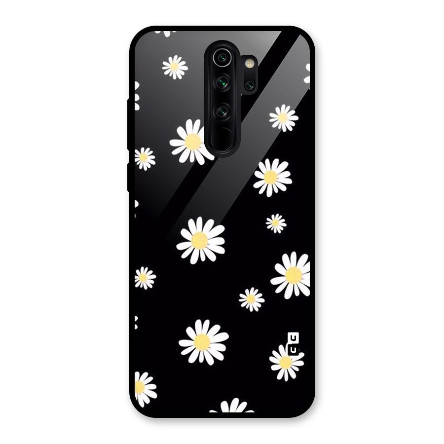 Simple Sunflowers Pattern Glass Back Case for Redmi Note 8 Pro
