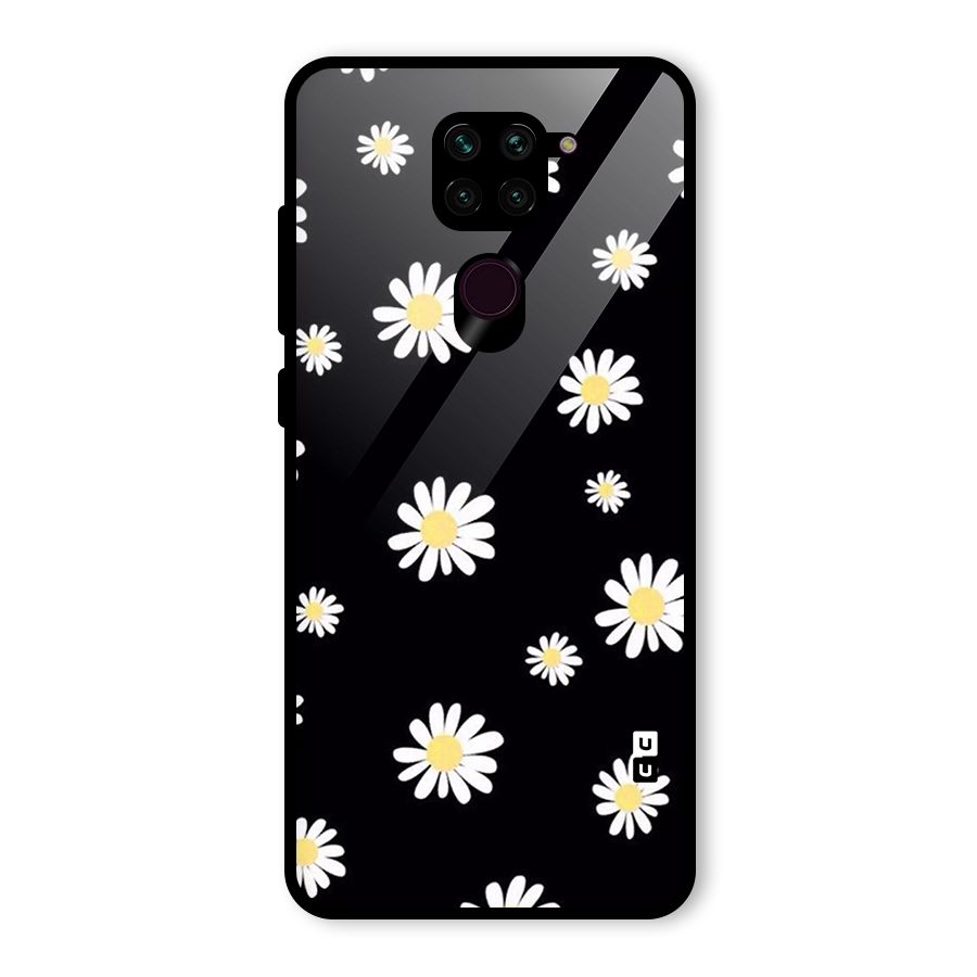 Simple Sunflowers Pattern Glass Back Case for Redmi Note 9