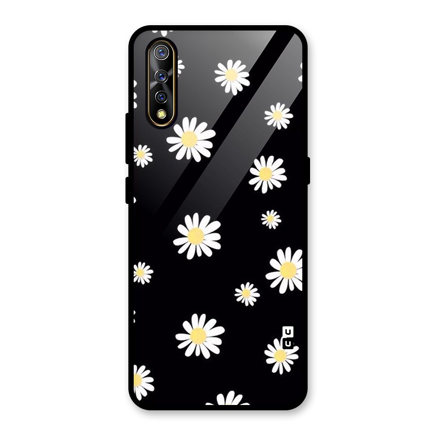 Simple Sunflowers Pattern Glass Back Case for Vivo S1