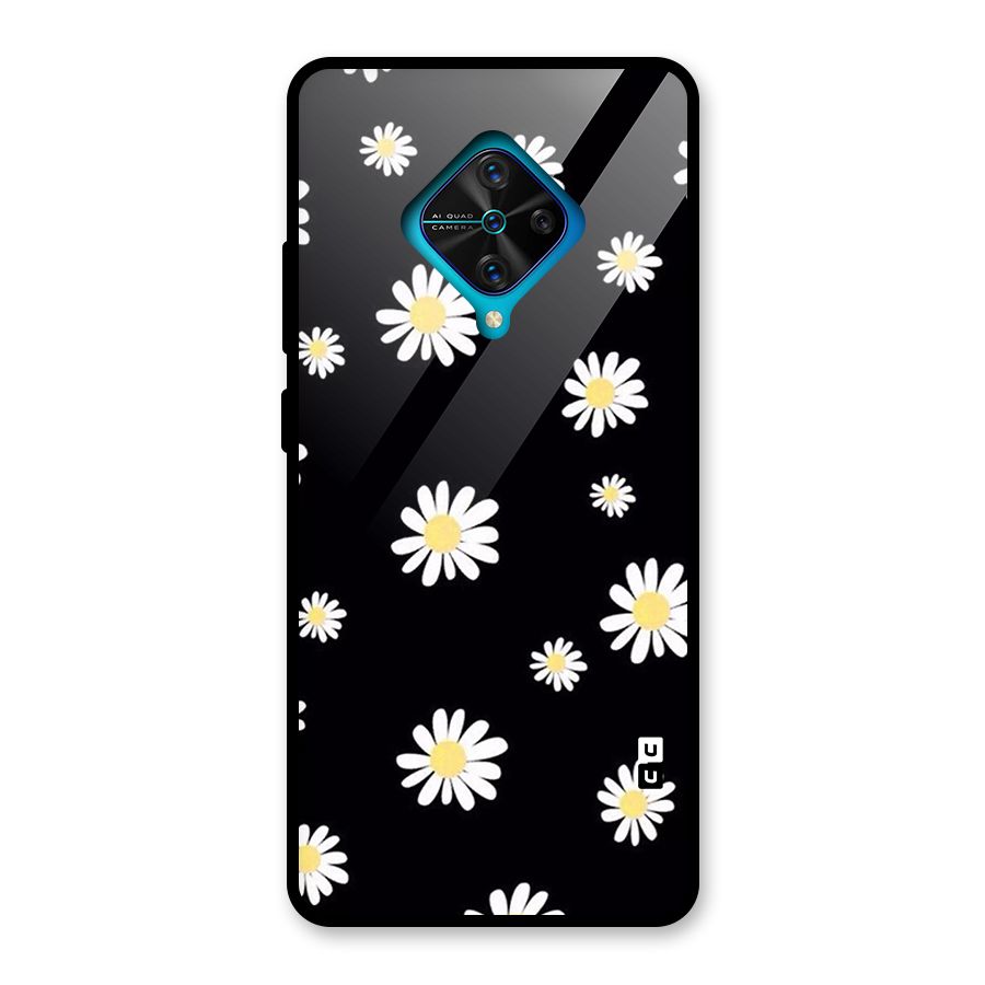 Simple Sunflowers Pattern Glass Back Case for Vivo S1 Pro