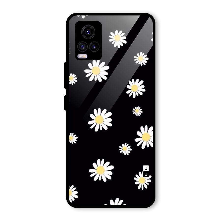 Simple Sunflowers Pattern Glass Back Case for Vivo V20