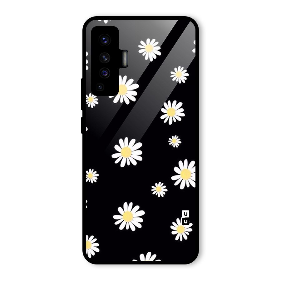 Simple Sunflowers Pattern Glass Back Case for Vivo X50