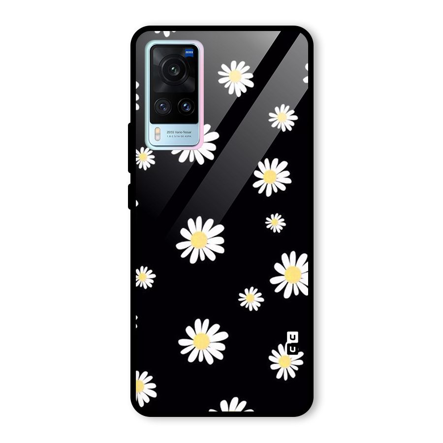 Simple Sunflowers Pattern Glass Back Case for Vivo X60