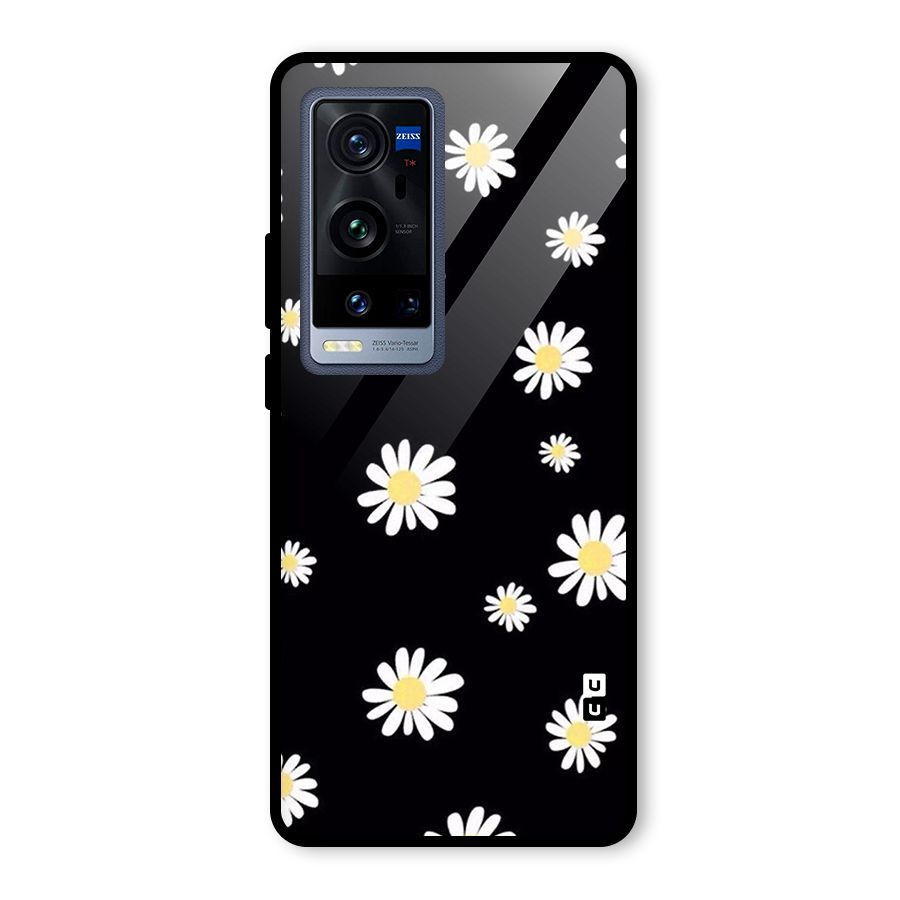 Simple Sunflowers Pattern Glass Back Case for Vivo X60 Pro Plus