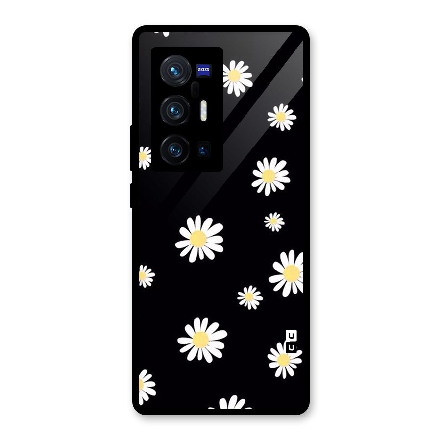 Simple Sunflowers Pattern Glass Back Case for Vivo X70 Pro Plus