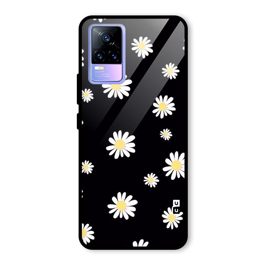 Simple Sunflowers Pattern Glass Back Case for Vivo Y73