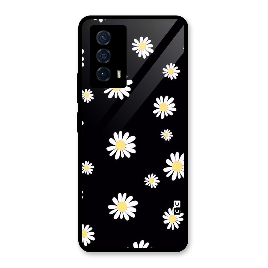 Simple Sunflowers Pattern Glass Back Case for Vivo iQOO Z5