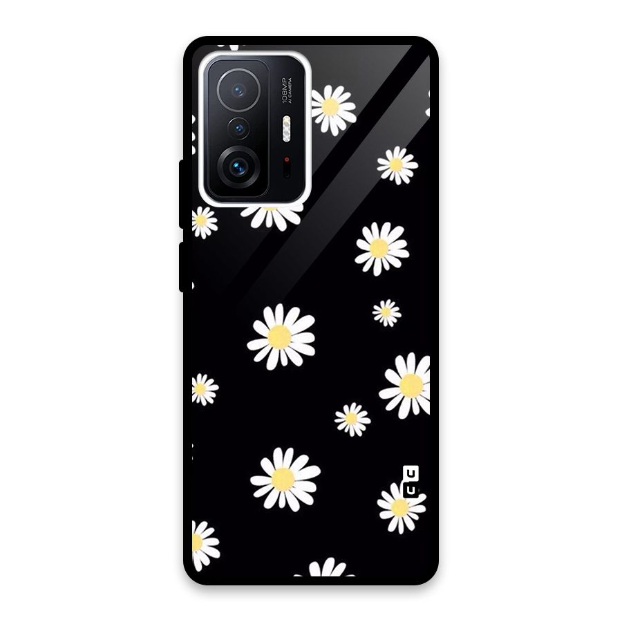 Simple Sunflowers Pattern Glass Back Case for Xiaomi 11T Pro