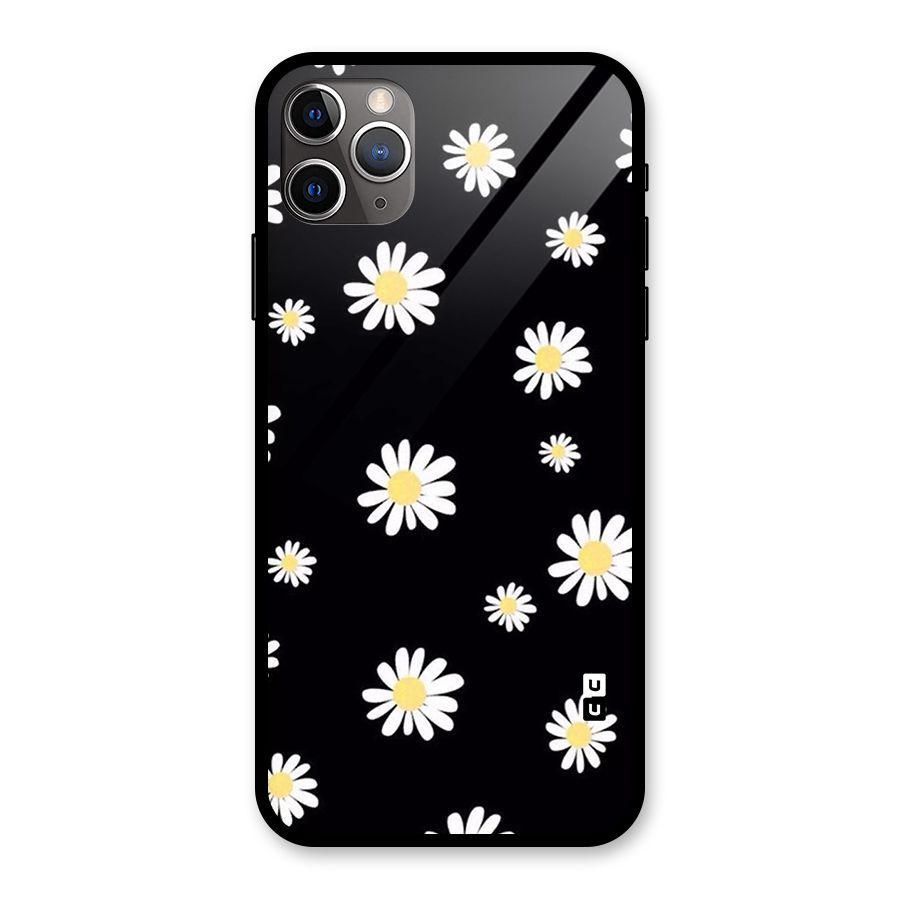 Simple Sunflowers Pattern Glass Back Case for iPhone 11 Pro Max