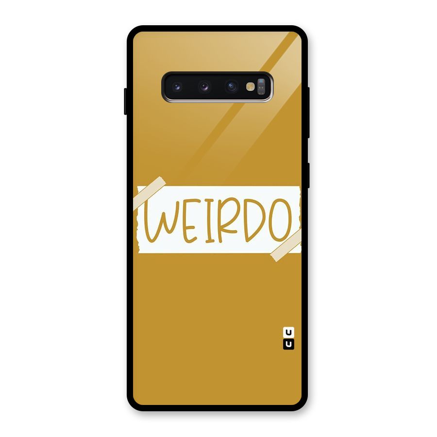 Simple Weirdo Glass Back Case for Galaxy S10 Plus