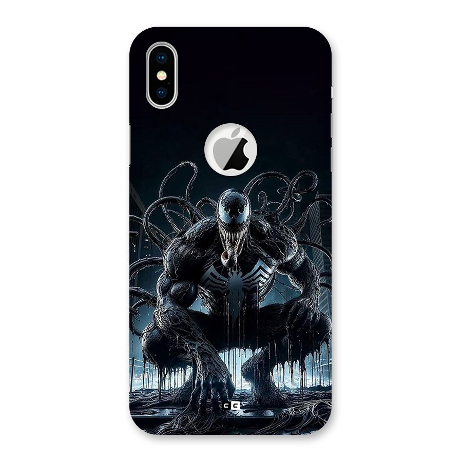 Sitting Venom Back Case for iPhone X Logo Cut
