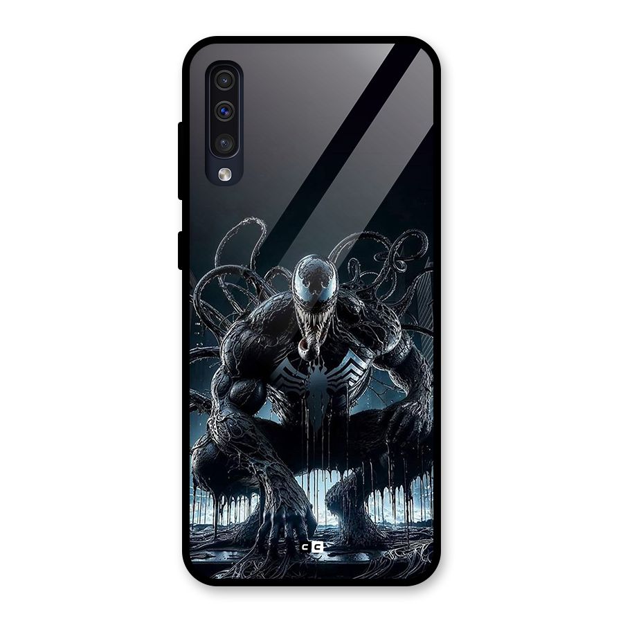Sitting Venom Glass Back Case for Galaxy A50s