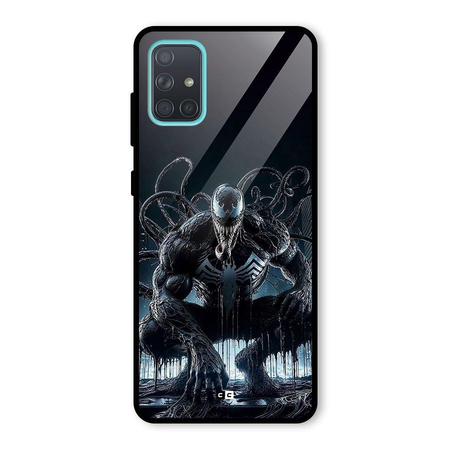 Sitting Venom Glass Back Case for Galaxy A71