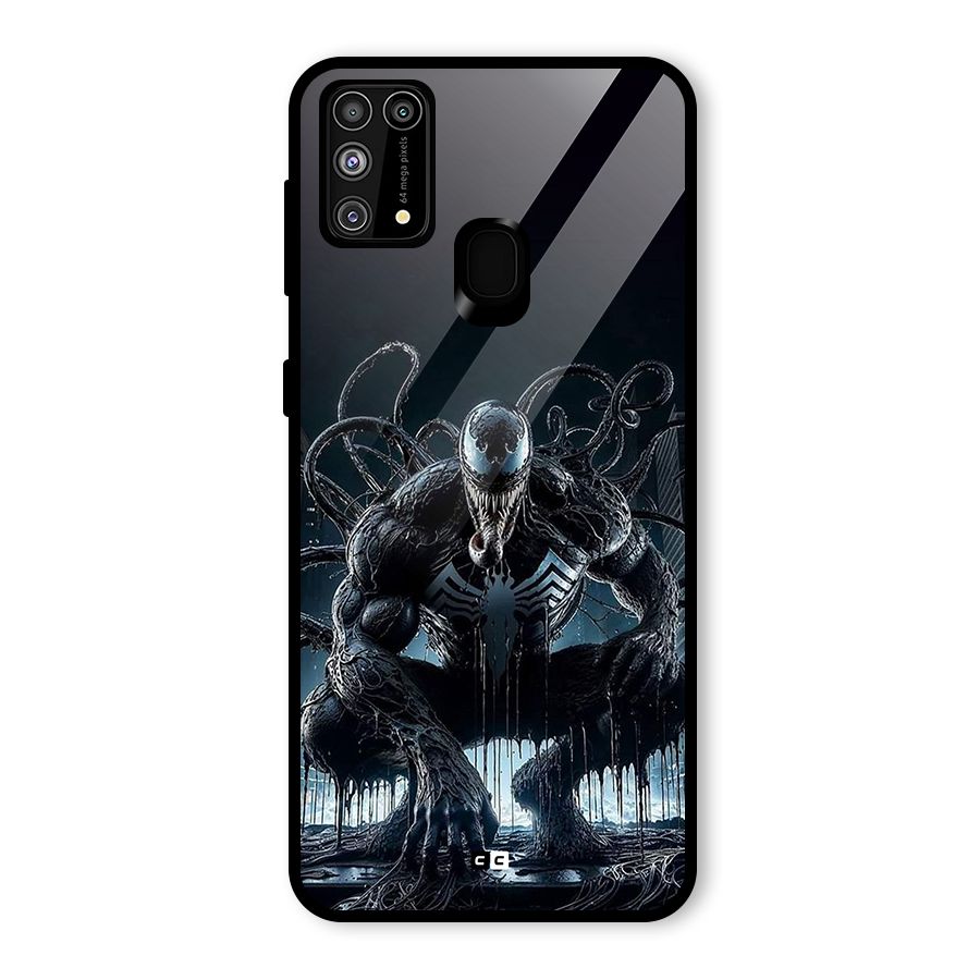 Sitting Venom Glass Back Case for Galaxy F41