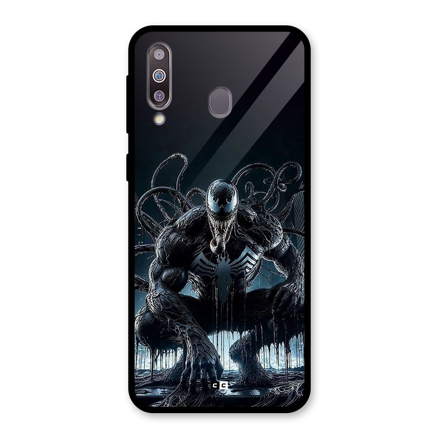 Sitting Venom Glass Back Case for Galaxy M30