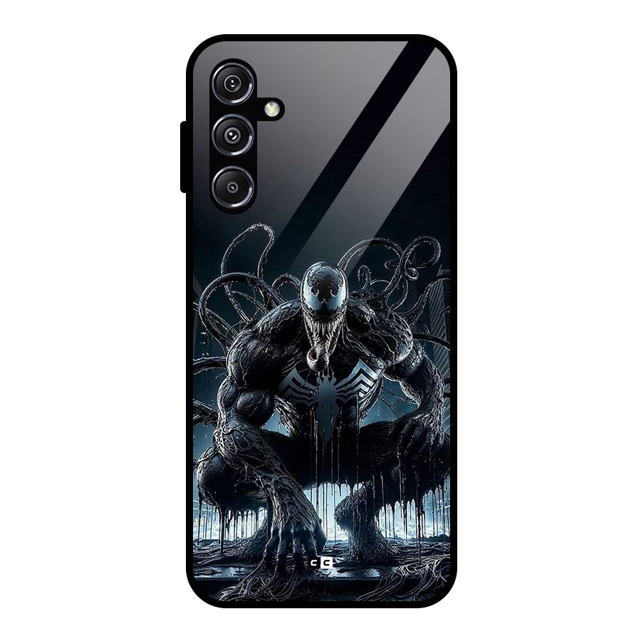 Sitting Venom Glass Back Case for Galaxy M34 5G