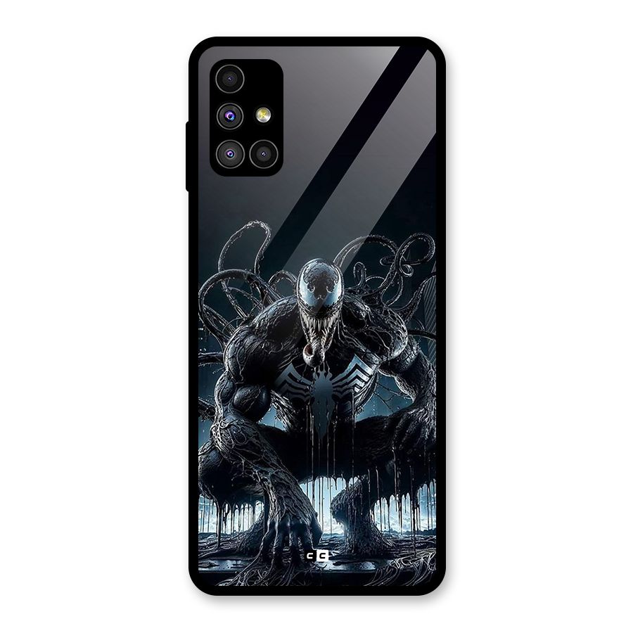 Sitting Venom Glass Back Case for Galaxy M51