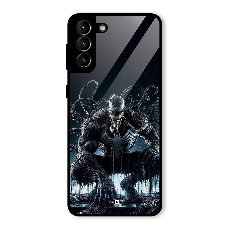 Sitting Venom Glass Back Case for Galaxy S21 Plus