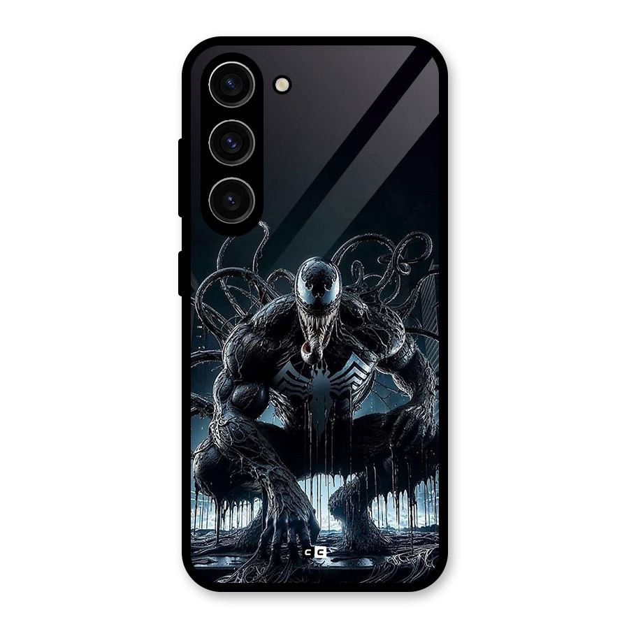 Sitting Venom Glass Back Case for Galaxy S23