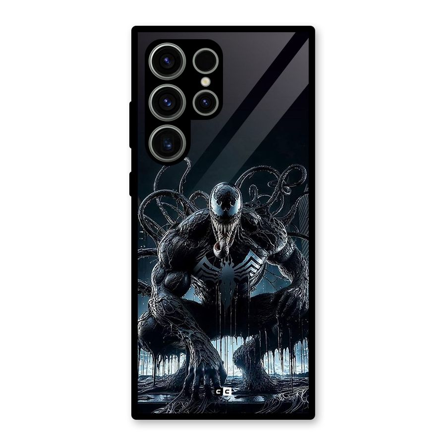 Sitting Venom Glass Back Case for Galaxy S23 Ultra