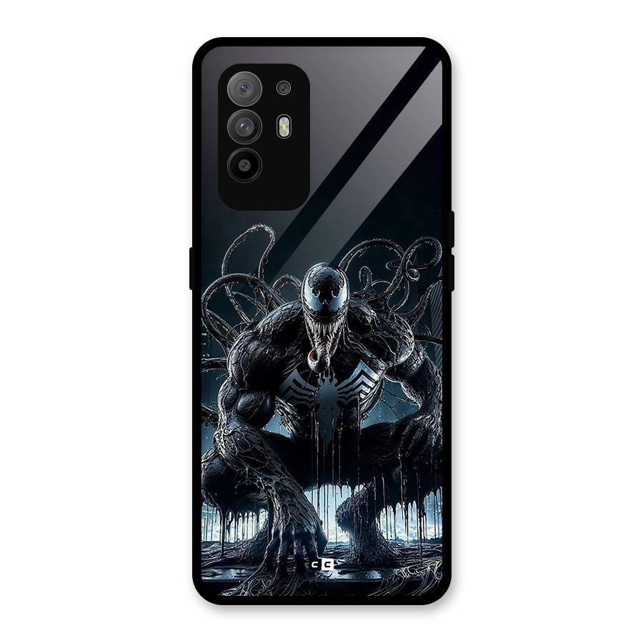 Sitting Venom Glass Back Case for Oppo F19 Pro Plus 5G