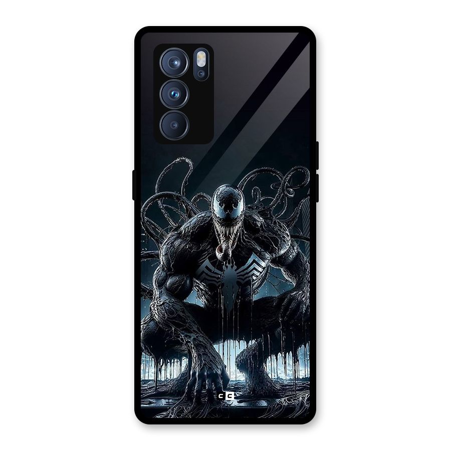 Sitting Venom Glass Back Case for Oppo Reno6 Pro 5G