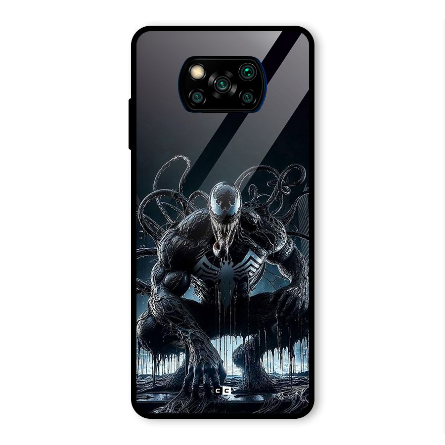 Sitting Venom Glass Back Case for Poco X3 Pro