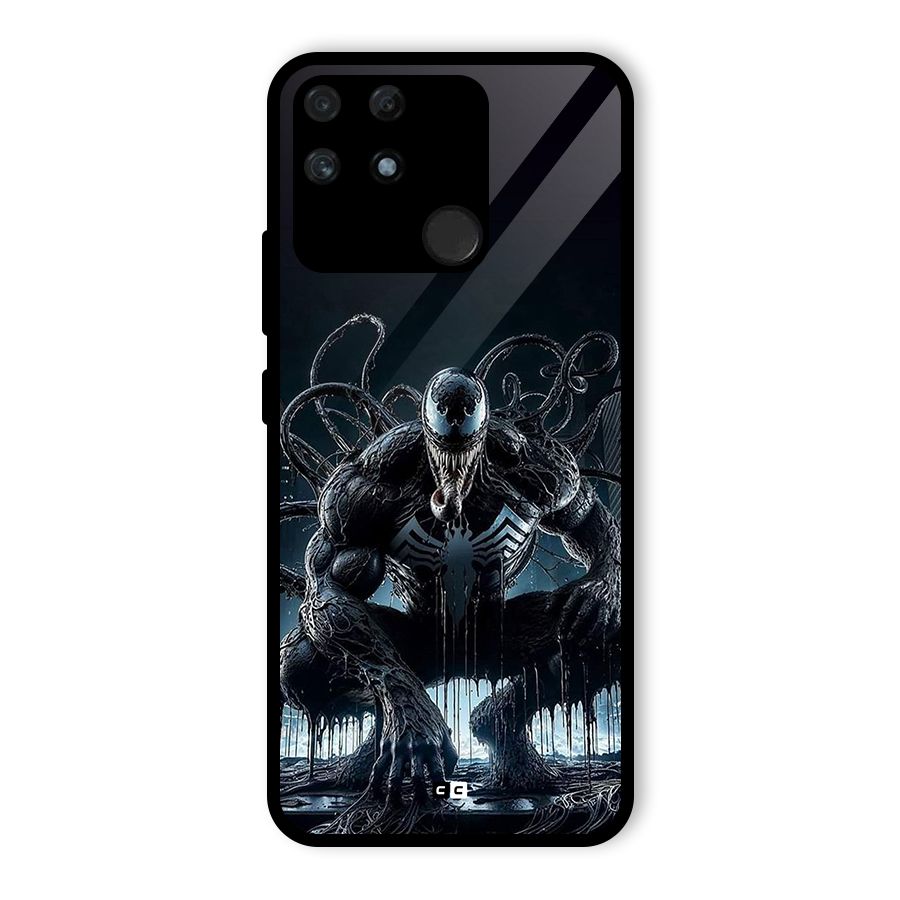 Sitting Venom Glass Back Case for Realme Narzo 50A