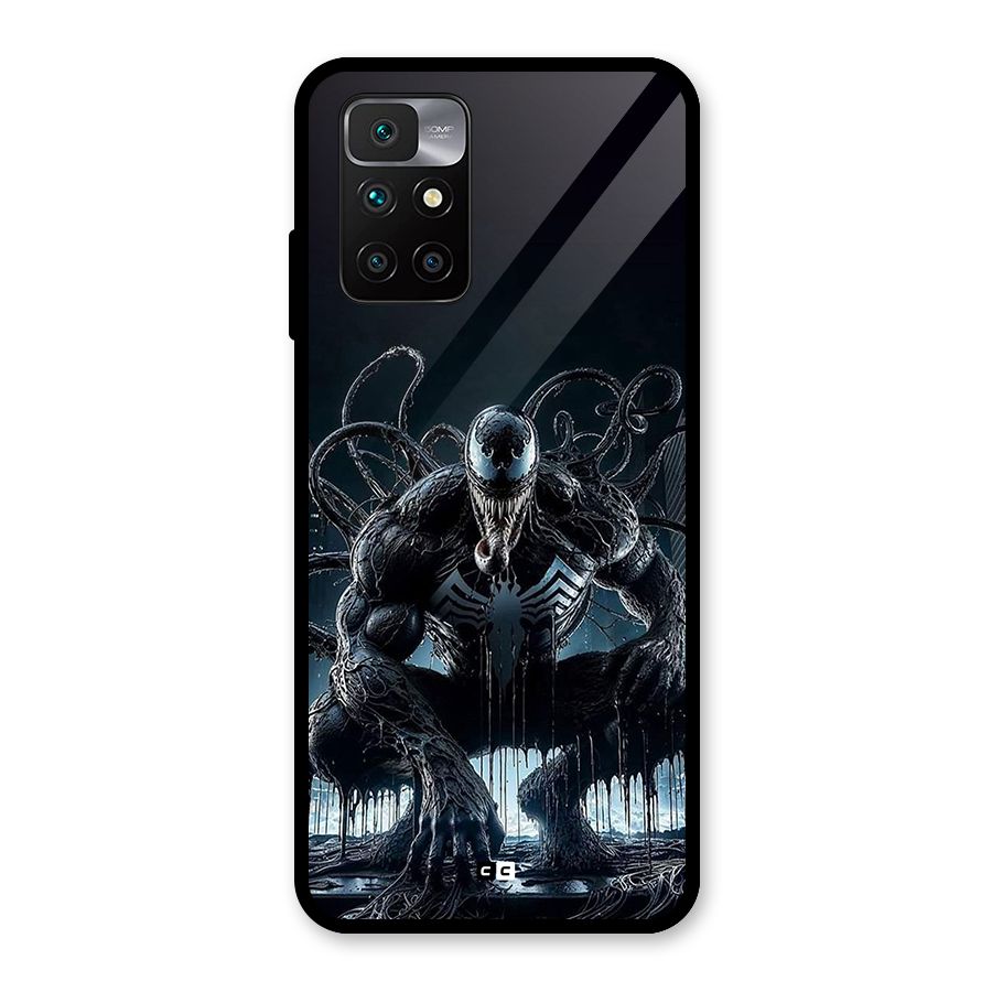 Sitting Venom Glass Back Case for Redmi 10 Prime
