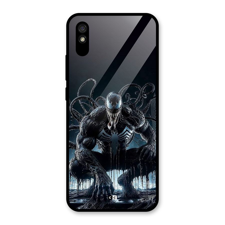 Sitting Venom Glass Back Case for Redmi 9A