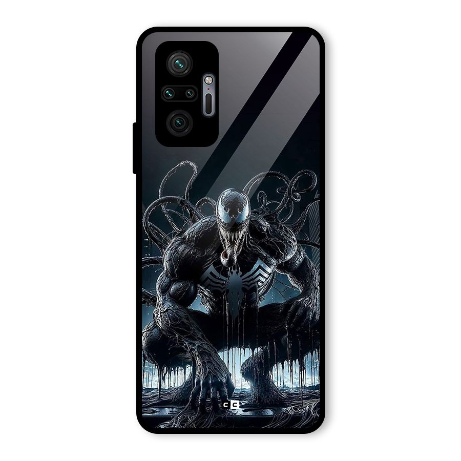 Sitting Venom Glass Back Case for Redmi Note 10 Pro Max