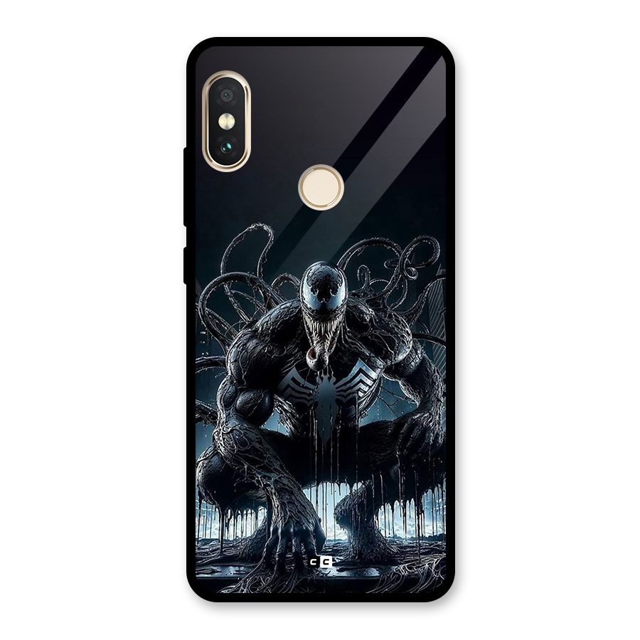 Sitting Venom Glass Back Case for Redmi Note 5 Pro