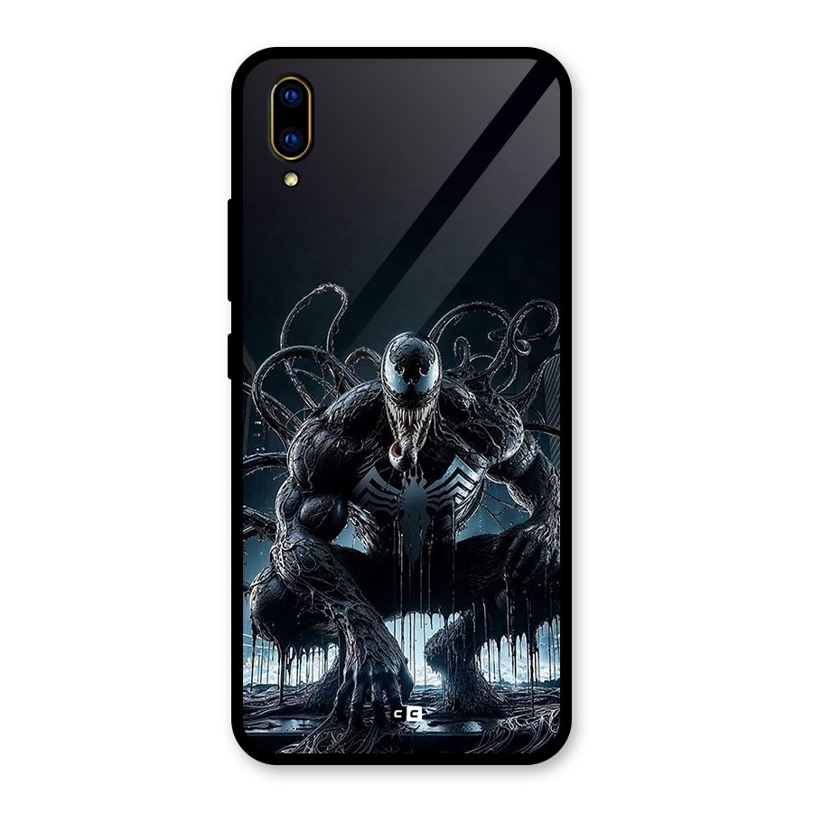 Sitting Venom Glass Back Case for Vivo V11 Pro