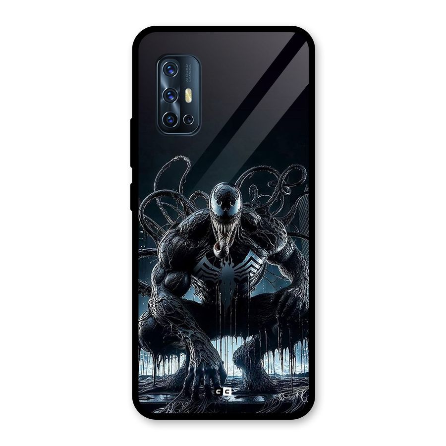 Sitting Venom Glass Back Case for Vivo V17